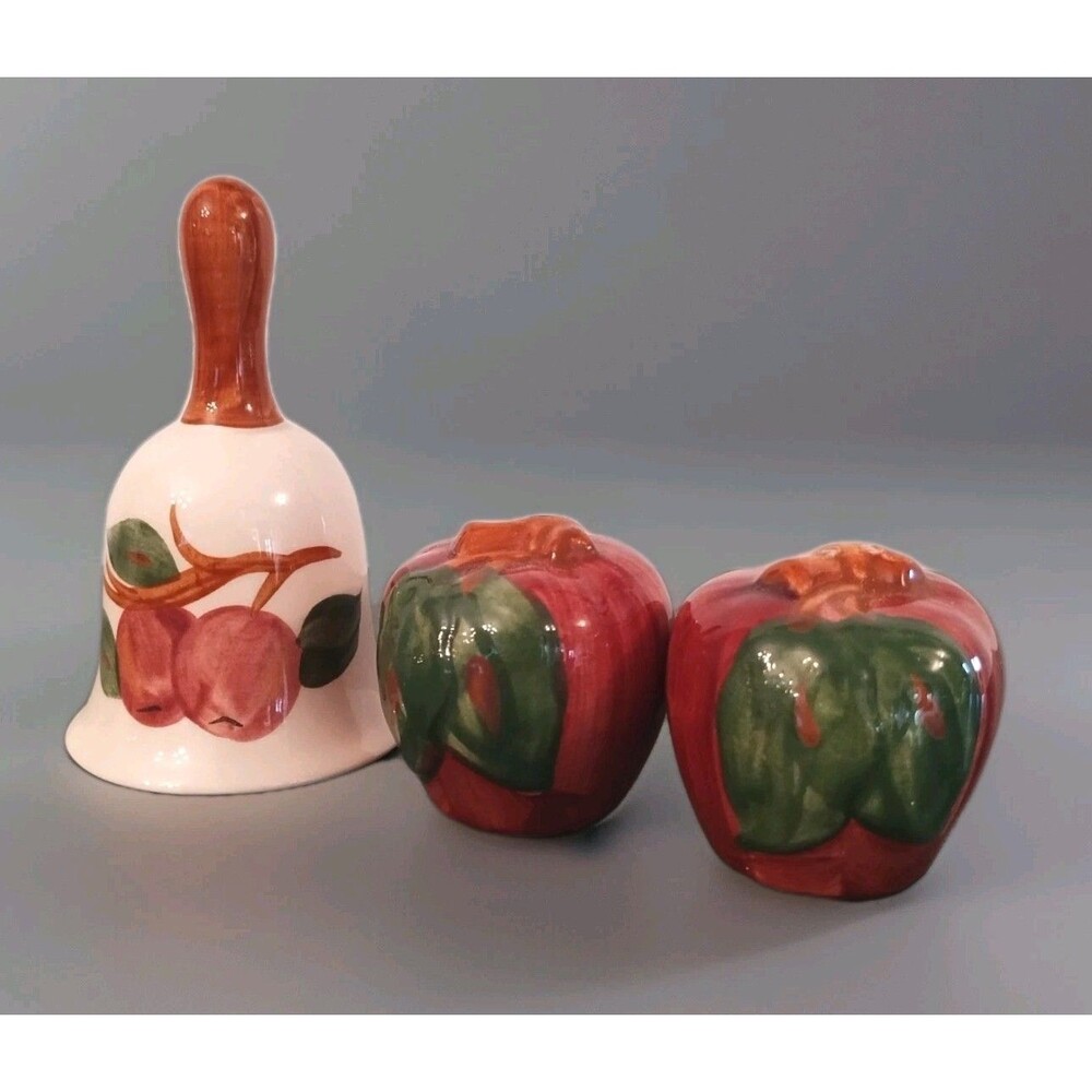 Franciscan Apple Dinnerware England 50th Anniversary Dinner Bell Salt & Pepper